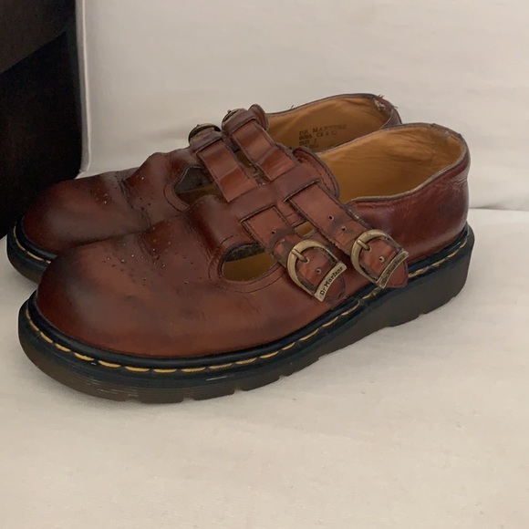 Dr Martens Double Buckle Mary Jane Brown Leather - Picture 5 of 15